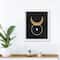 Moon Circle 5 11" x 14" White Framed Print Under Plexiglass